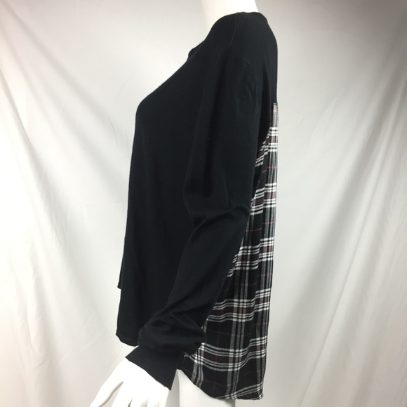 CLEARANCE /Make an offer! Honey Punch XL plaid back sweater - Picture 2 of 8